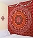 RawyalCrafts- Red Peacock Mandala Tapestries, Hippie Wall Hanging Tapestries, Throw Bedspread, Hippie Wall Tapestry, Handicrunch Dorm Decor