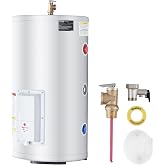 VEVOR Electric Water Heater, 18 Gallon Tank Instant Hot Water Heater, 1.6KW Tankless Water Heater with Knob Control, IPX4 Waterproof Side Connection On Demand Heaters for Shower, Bath