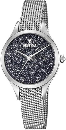 Amazon.com: Festina Mademoiselle Reloj f20336/3 Acero Caso Negro Cristales  de Swarovski: Watches