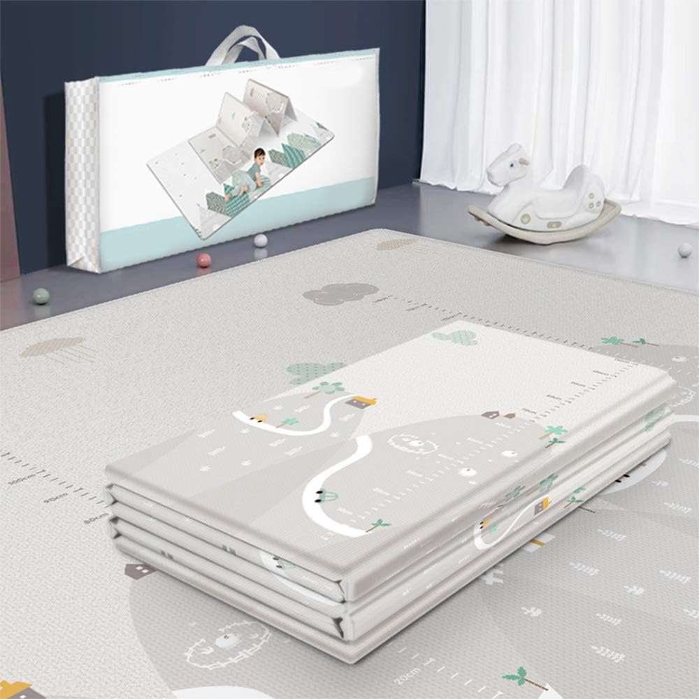 Gris Lulalula Tapis Jeu Pour Bebe Tapis De Jeu Xxxl Grand Tapis De Sol Pour Enfant Rampe Tapis En Soie Xpe Impermeable 0 X 180 X 1 Cm Tapis Decoration De Chambre