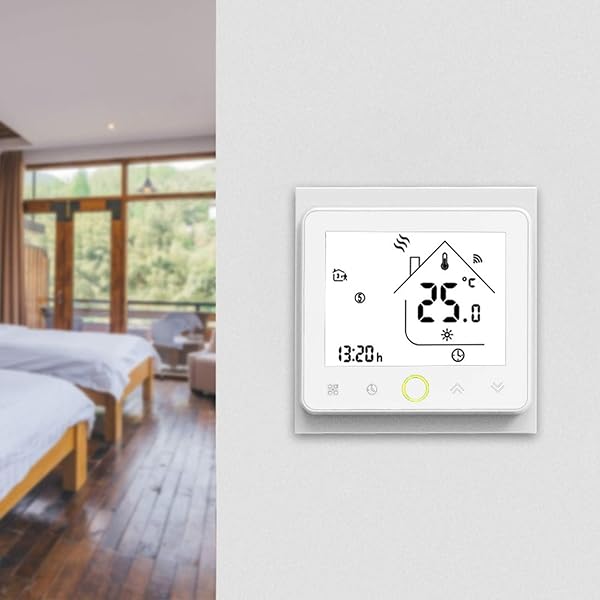 WiFi Smart Thermostat Temperaturregler fr Wasser elektrisch Fubodenheizung Wasser Gas Boiler Works mit Alexa Google Startseite BHT 002 GBLWWifiWhite