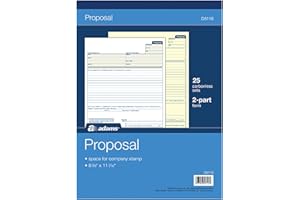Adams Proposal Book, 2-Part with Carbon, 8.38 x 11.44 Inches, White, 50 Sheets (D8118)