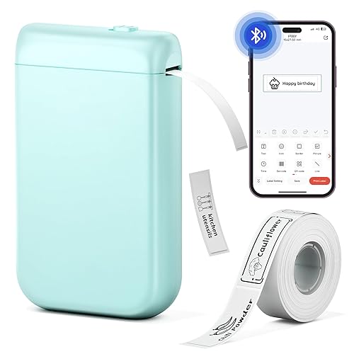 Label Maker, Portable Bluetooth Label Maker Machine, Mini Thermal Handled Label Makers with Multiple Templates, D10 Inkless Labeler Sticker Maker for Home Office Organizing