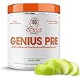 Genius Pre Workout Powder – All Natural Nootropic Preworkout & Caffeine Free Nitric Oxide Booster w/Beta Alanine & Alpha GPC 