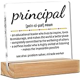 Principal Gifts for Women Men, Principal Thank You Gifts, Principal Definition Clear Desk Decorative Sign Office Decor