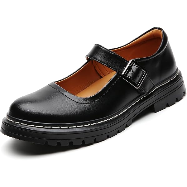 Mary Jane For Women Gothic Oxford Shoes - Flat Shoes, Ankle Tied, Round Toe