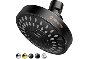 HOPOPRO 5-Mode High Pressure Shower Head - Consumer Reports, The Washington Post, NBC News, TODAY TV Show Recommended - High Flow Fixed Showerheads Bathroom Rain Showerhead (4 Inch Oil Rubbed Bronze)