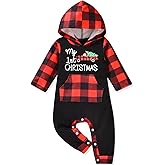 Aalizzwell Newborn Infant Baby Boys Girls Christmas Hooded Romper