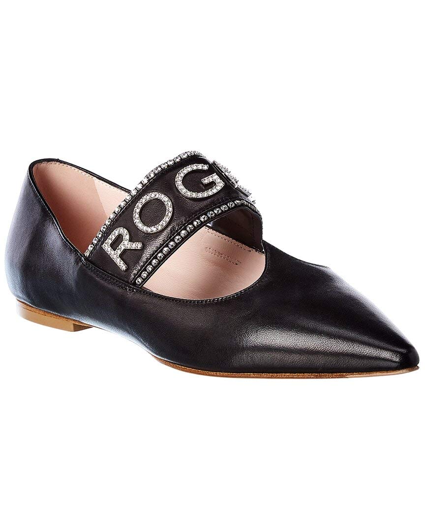 Roger Vivier Miss I Love Vivier Leather Ballerina Flat