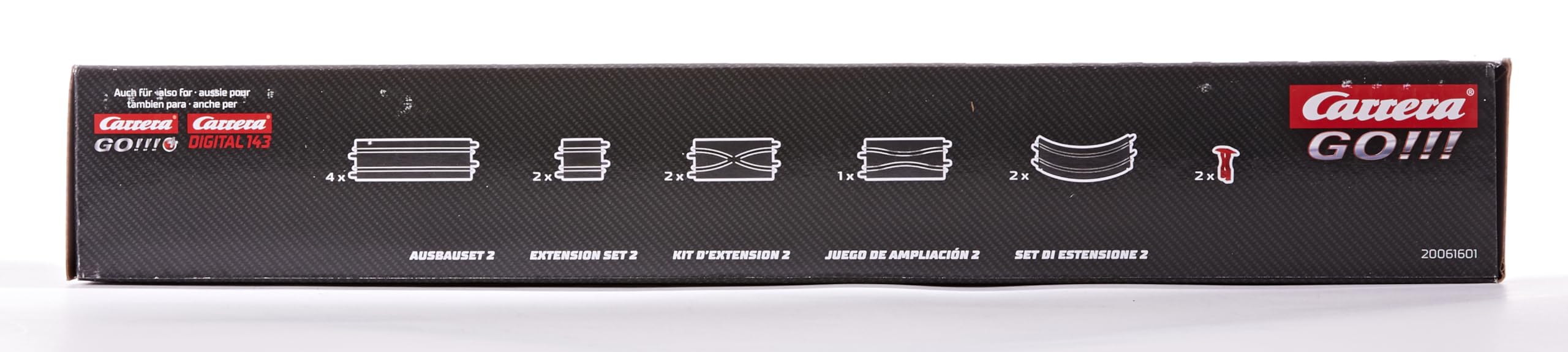 Carrera Go Extension Set #2-11Piece Track Expansion Accessory Pack - for Use with 1: 43 Scale Go & Digital143 Slot Car Racetrack Systems