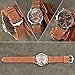EACHE Suede Leather Watch Band Replacement Straps 20mm Light Brown