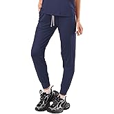 Meidiero Scrubs Pants for Women, Soft Stretch Jogger Pants with 3 Pockets, Yoga Waistband, Semi-Slim Fit Women's Scrub Pant