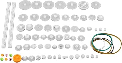 Fafeicy Plastic Gears Set Pulley Belt Worm Crown Gear Kits for Robot Toy DIY