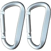 HUYANDOO Cute Carabiner Clip, 3" Aluminum Alloy Caribeener D Ring, Spring Snap Hook for Keychain Clip