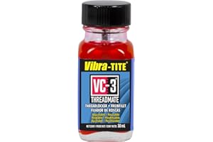 Vibra-TITE VC-3 Threadmate, 30 ml Bottle with Brush Cap Applicator,Red,213