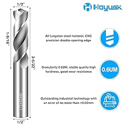 1/2" Drill Bits Solid Carbide Drill Bits, Tungsten