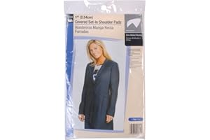 Dritz 1-Inch Covered Set-In Shoulder Pads-White 2-Package