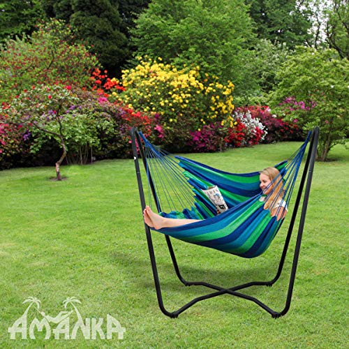 AMANKA Hängesessel Gestell bis 150 kg - 155cm Hängestuhl Ständer für Kinder und Erwachsene - Metall – Bild 3