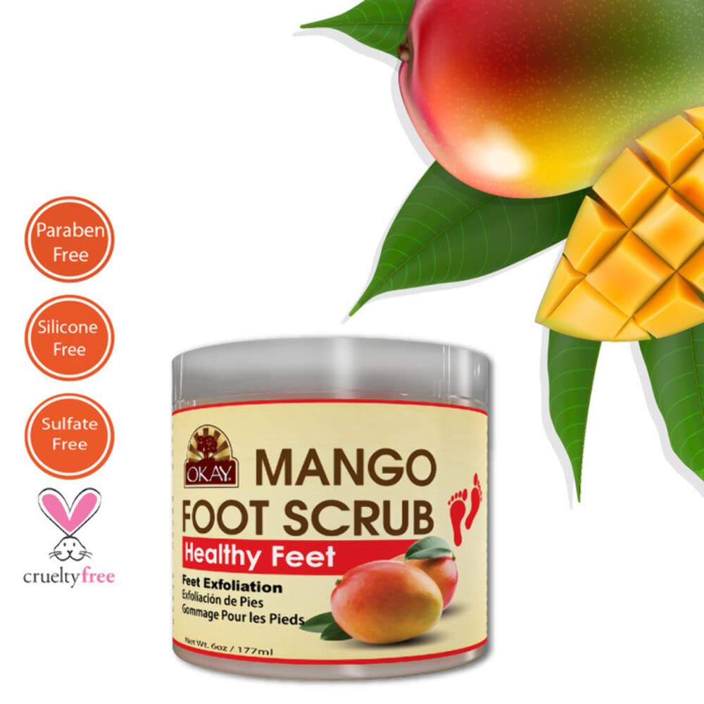 Okay **ALL NATURAL** Mango Butter Foot Scrub 6oz / 177ml