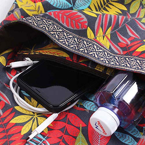 Mookis Yoga Mat Bag | Adjustable Shoulder Strap | Fixed Buckle | Large Size Pocket and Zipper Pocket | Multipurpose and Beautiful Bag (Maple Leaf) - Thumbnail 3
