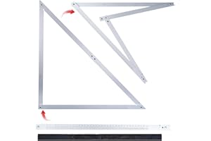 Noliven 48" Aluminum Combination Square Carpenter Tools, Folding Frame Measurement Angle Rulers, Adjustable Angles Precision 