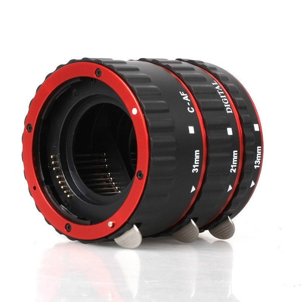 D&F AF Auto Focus Macro Extension Tube Set Extreme Close-Ups for Canon EOS EF Lens Such as Canon 7D,500D,600D,700D,5D Mark II III, Rebel T2i, T3i, T5i...