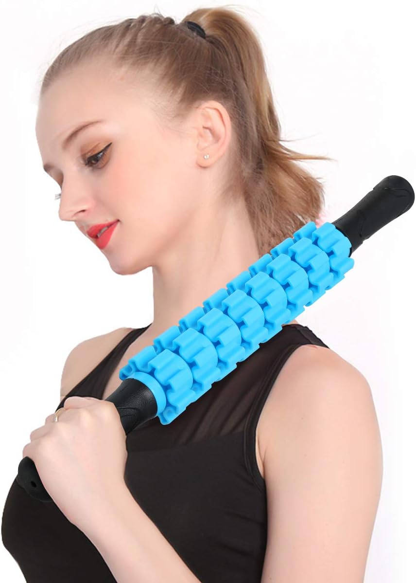 Muscle Roller Stick for Athletes, Massage Roller Stick for Exercise Runners and Dancers, Therapy Manual Massager Stick Tool for Relief Muscle Soreness, Triggle Points, Help Calf, Leg and Back Recovery: Health & Personal Care