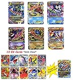 EX Mega Pack - 6 Mega EX Rayquaza Gyarados Lucario Gengar Primal Groudon Primal Kyogre and 10 EX AAA Class in Box case and Free Charizard Mega EX Plastic Card