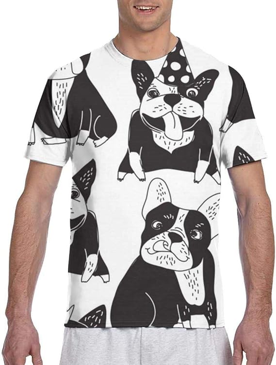 Amazon フレンチブルドッグ3dプリントtシャツファッショングラフィックtシャツクルーネック半袖tシャツメンズレディースs Xxxl Tシャツ カットソー 通販