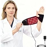 supersred Red Light Therapy Wrist Wrap, 660nm Red Light 850nm Near Infrared Light Therapy for Hand Body,with 48 3-in-1 LED for Carpal Stiffness Recovery Hand Pain Relief