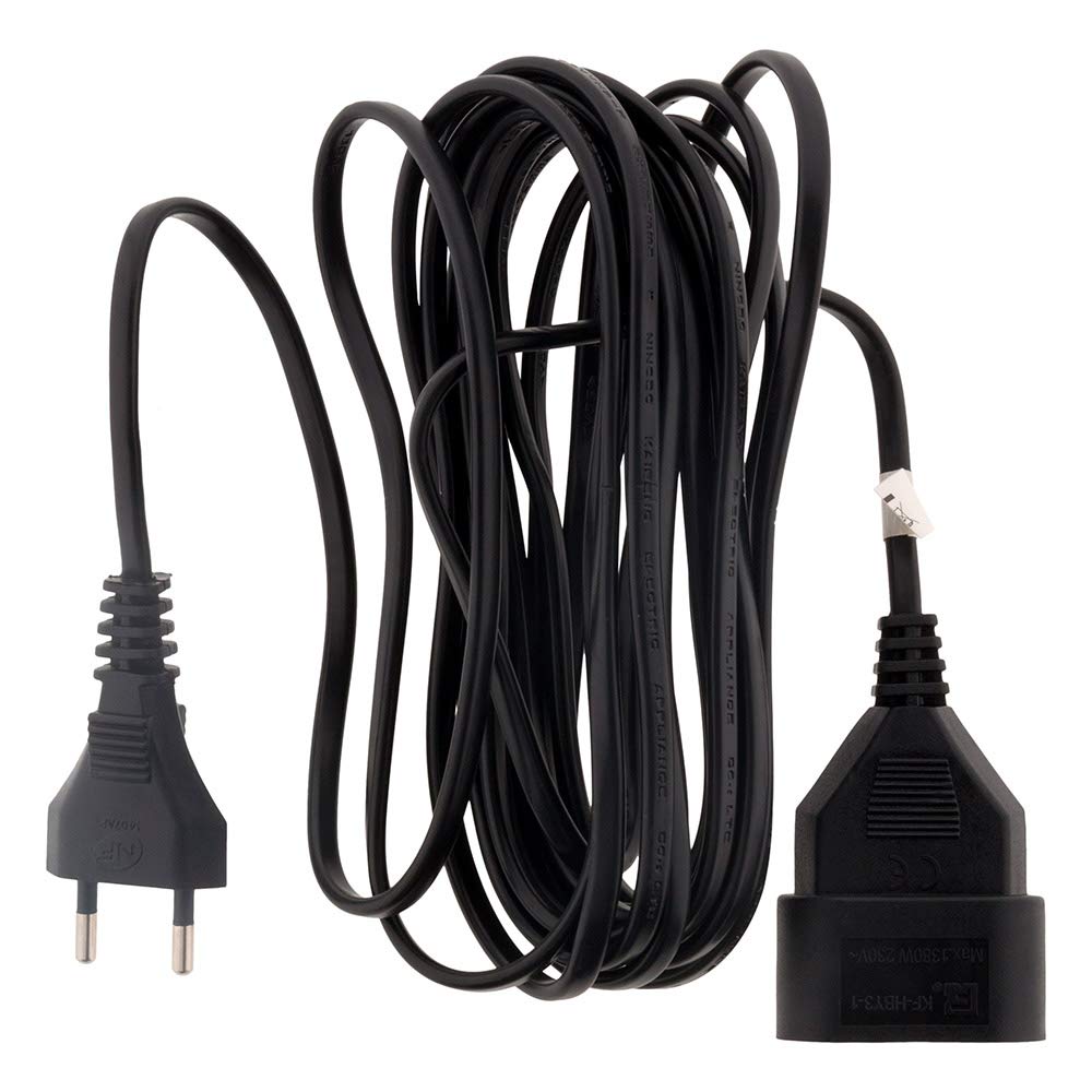 HO3VVH2F Extension Cable 2 x 0.75 6A Black 5 m