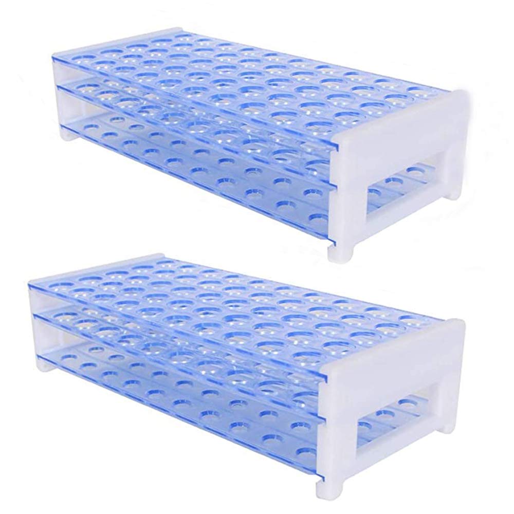2 Pcs Tube Racks, Test Tube Holder Rack, Lab Tube Racks, 3 Layers 50 Hole Positions Detachable Centrifuge Tube Rack for 16mm Tubes Laboratory Business Industry Science Supplies