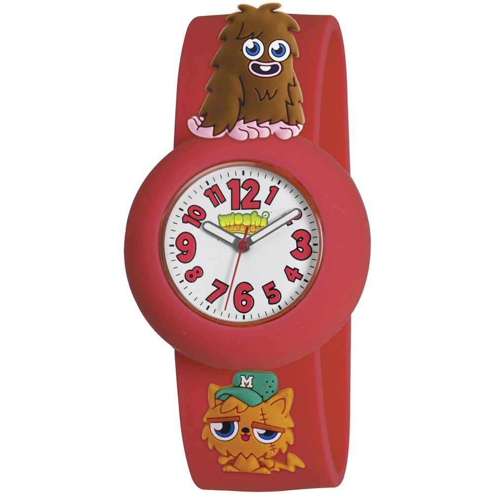 Moshi Monster Children's Quartz Watch with White Dial Analogue Display and Red Silicone Strap MMFU-0002