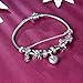 GW 925 Sterling Silver Charms Puppy Dog Animal Bead for Bracelets (Pink-Puppy-212)