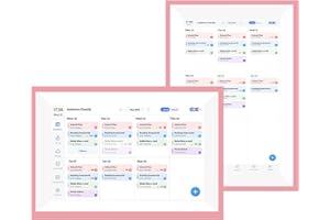 Sanpyl 10.1 Inch Wall Planner Digital Calendar Chore Chart, Smart Touchscreen Interactive Display for Family Schedules, WiFi 