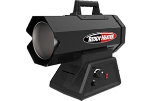 Reddy Heater Hybrid Cordless LP Forced Air Heater, 60,000 BTU, Outdoor Propane Space Heater, CSA Certified, Adjustable Base, 