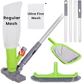 Sepetrel Deluxe Swimming Pool Cleaning Kit with Spa Jet Vacuum Cleaner,Brush, Semi-deep Skimmer Net &amp; Adjustable 57.5-inch Pole,Ideal for Cleaning Above Ground,Inflatable Pools