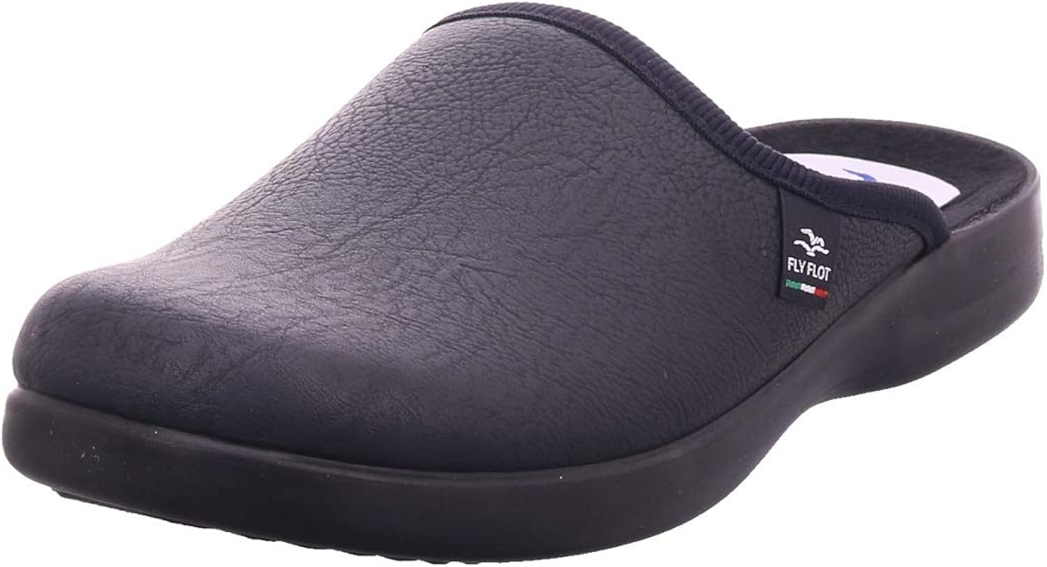 fly flot mens leather mule slippers