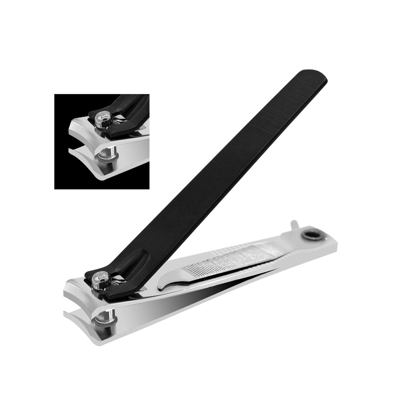 Nail Clippers with Nail File Large Heavy Duty Curved Blades Fingernail & Toenail Clipper Nail Cutter for Men and Women by Majestik+