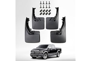 Kinwrdsn Mud Guard Mud Flaps Guards Splash All Weather Guard Mud for 2009-2018 Doge Ram 1500，2019 Ram 1500 Classic,2010-2018 Ram 2500/3500, Mudguards Mudflaps Guards Front & Rear Set of 4