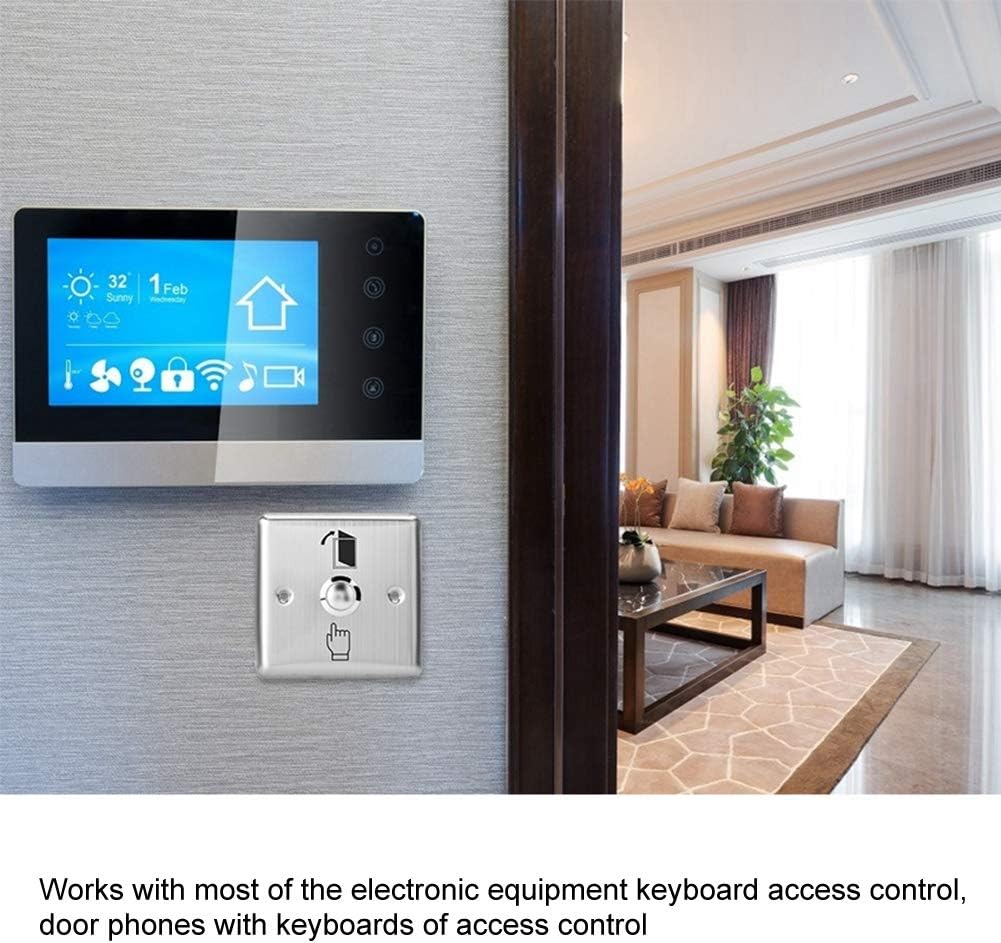 Emergency Release Button Stainless Steel Door Switch Door Exit Access Push Button Release Button for Access Control Lock - Image 4
