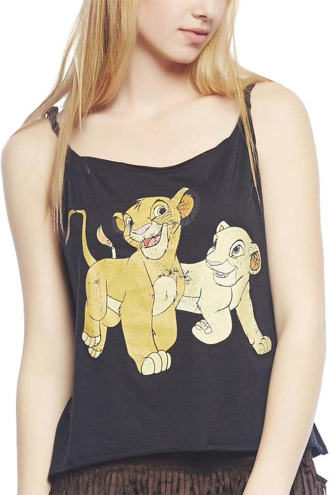 Disney Lion King Raw Hem Cropped Tank Top (XSmall) Amazon.ca Clothing & Accessories