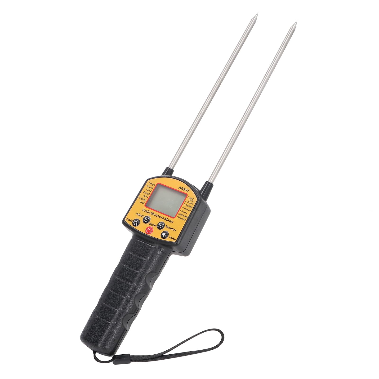 Portable Hay Moisture Meter, Precise Hay Moisture Tester with Probe & Voice Broadcast, Digital Grain Moisture Meter for Cereal Straw, Bran, Forage Grass, Ensuring Hay Quality