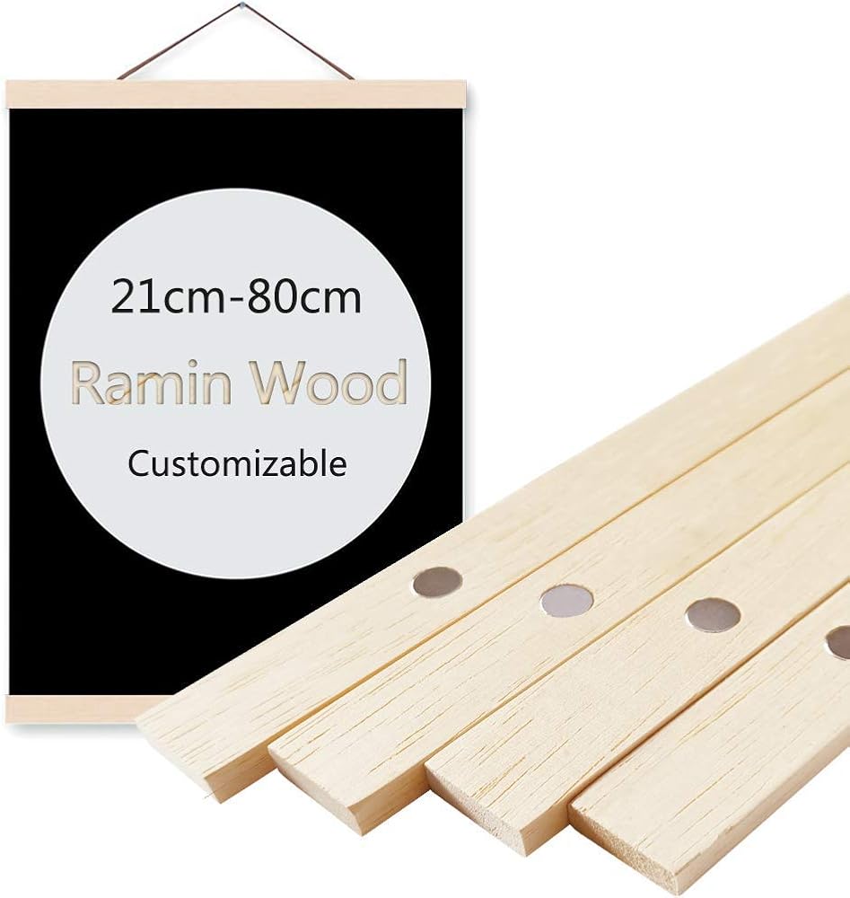 AlexArt Magnetic Wood Photo Frame DIY Wall Hanger for Canvas Wooden Painting Poster Frame Home Decor Wall Art Many Sizes