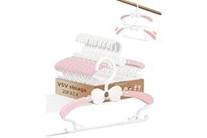VSV stoage Baby Hangers, Kids Hangers with Stackable Hooks, Baby Clothes Hanger with Adjustable 28-37cm Arms, Bebe Cintre Pou