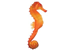 In the Breeze 5207 — 40-inch Seahorse 3D Windsock — Realistic Sea Life Windsock for Homes, Gardens, Classrooms with Brightly Printed Graphics