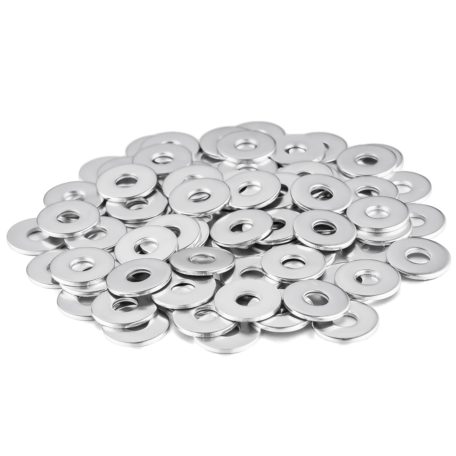 Flintronic M4 Washers, 100PCS M4 x12 x 1mm 304 Stainless Steel Flat Penny Washers for Home Decoration, Factories, Repair & Construction