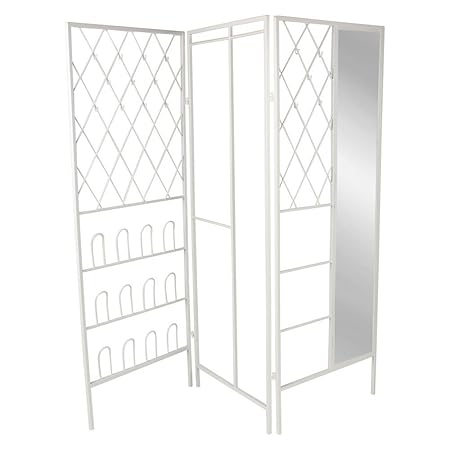 Kate And Laurel Tamworth Metal Free Standing Closet With Mirror