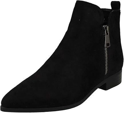 Spot on Damen Stiefeletten, Schwarz - Schwarze Mikrofaser - Größe: 37
