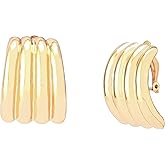 Robert Lee Morris Soho Women's Ribbed Tube Clip-On Earrings